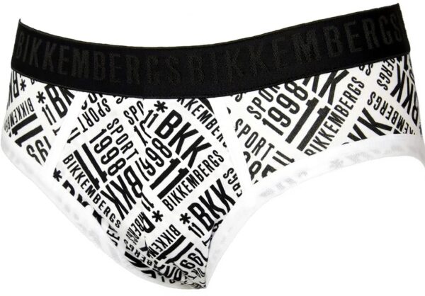 Slip Bikkembergs Uomo Elastico a Vista Mutanda Print Brief