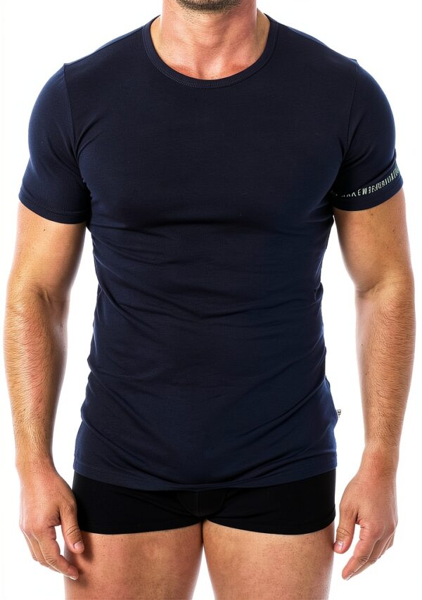 T-shirt Bikkembergs Uomo Blu Navy Cotone Intimo Continuativo-0