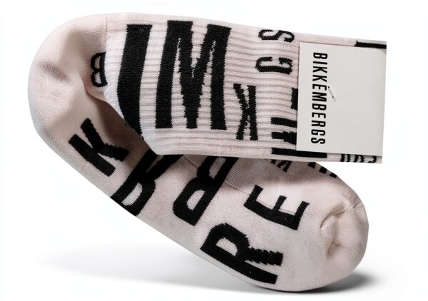 Calzini Bikkembergs uomo corti cotone streetwear bianco nero