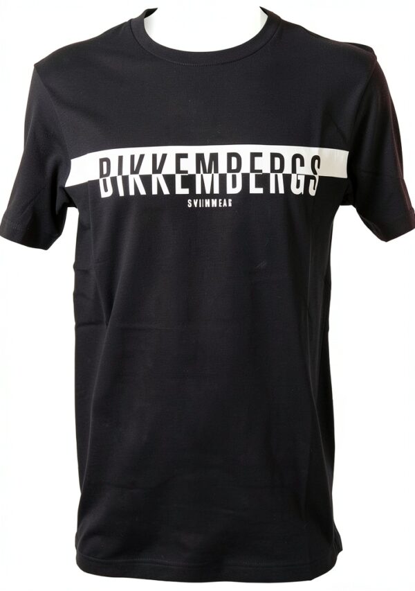 T-shirt uomo Bikkembergs cotone stampa logo nero L-0