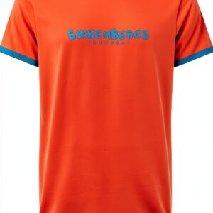 Maglietta Bikkembergs Uomo Cotone Arancio Manica Corta-0