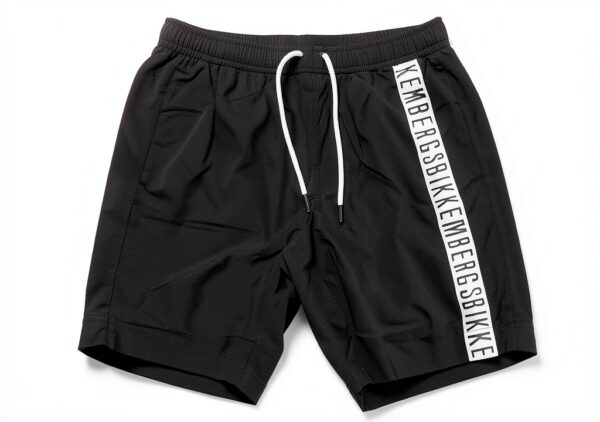 Bikkembergs Costume Uomo Bermuda Elastico Tasche Zip Nero