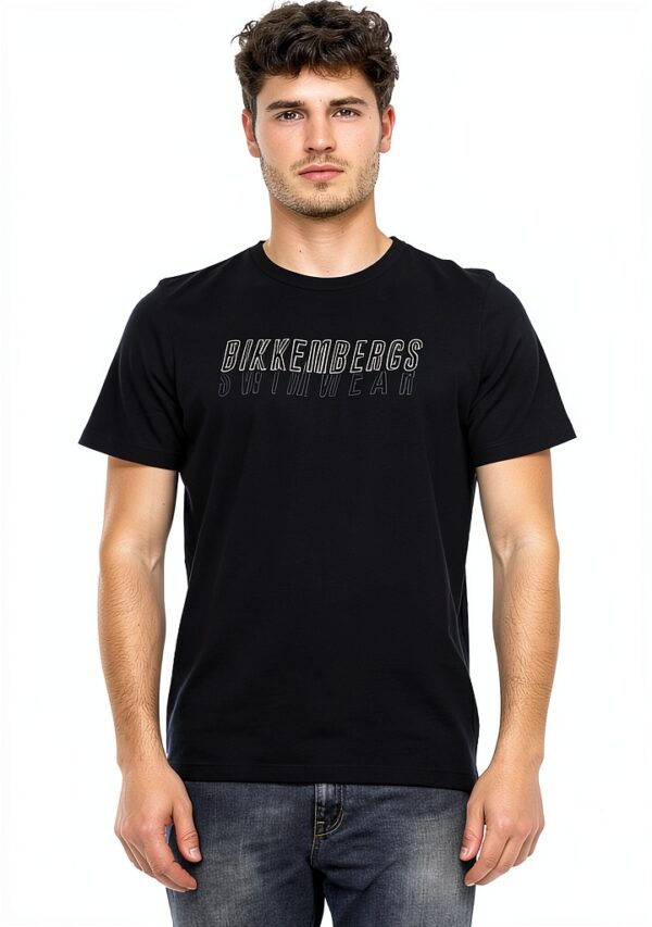 Bikkembergs T-shirt Uomo Army Cotton 100% Cotone Manica