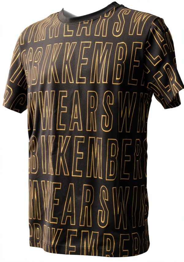 T-shirt uomo Bikkembergs cotone girocollo stampa Nero-2