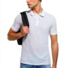 Polo Uomo Bianco Cotone Classico Taglie XS XXL-2