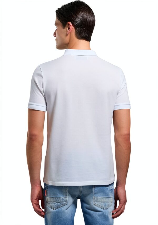 Polo Uomo Bianco Cotone Classico Taglie XS XXL-1