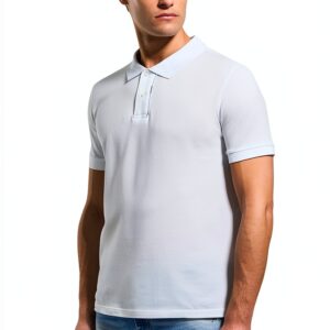Polo Uomo Bianco Cotone Classico Taglie XS XXL-0