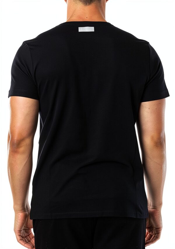 Maglietta Bikkembergs Nero Uomo T-shirt cotone design-2