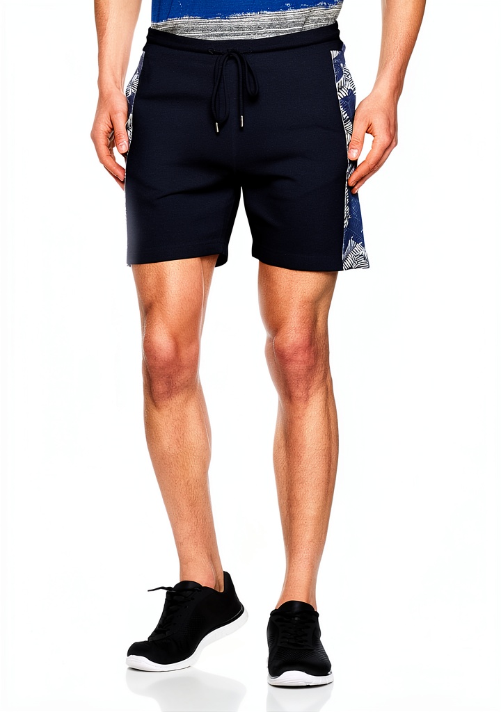 'Bermuda Dirk Bikkembergs Blu indossati in un contesto urbano'