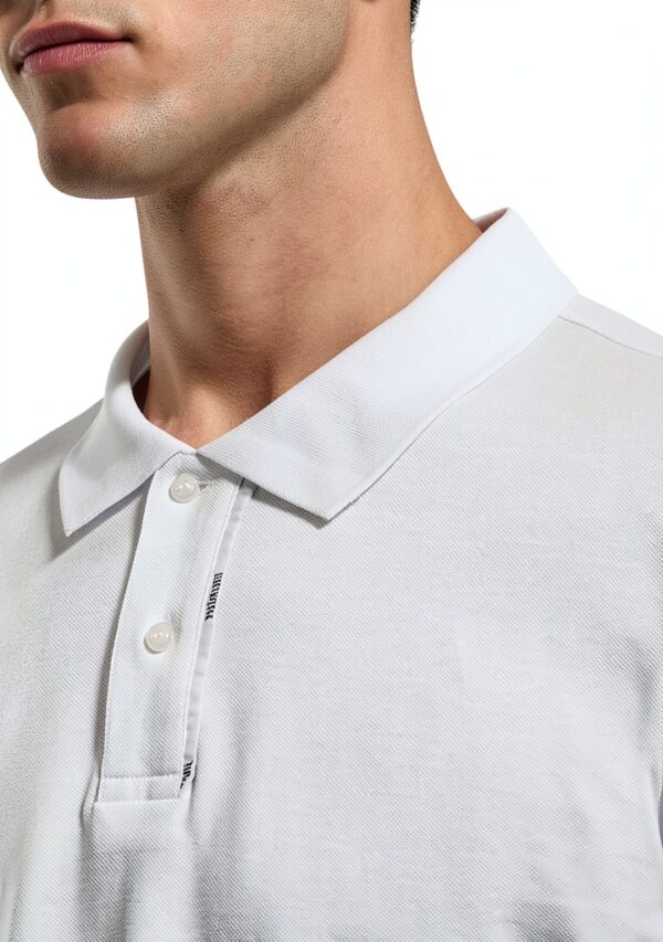 Polo Uomo Bianco Cotone Classico Taglie XS XXL-3