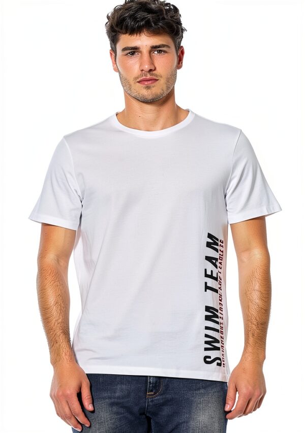 Bikkembergs T-shirt Uomo Cotone Bianco Maglietta Manica