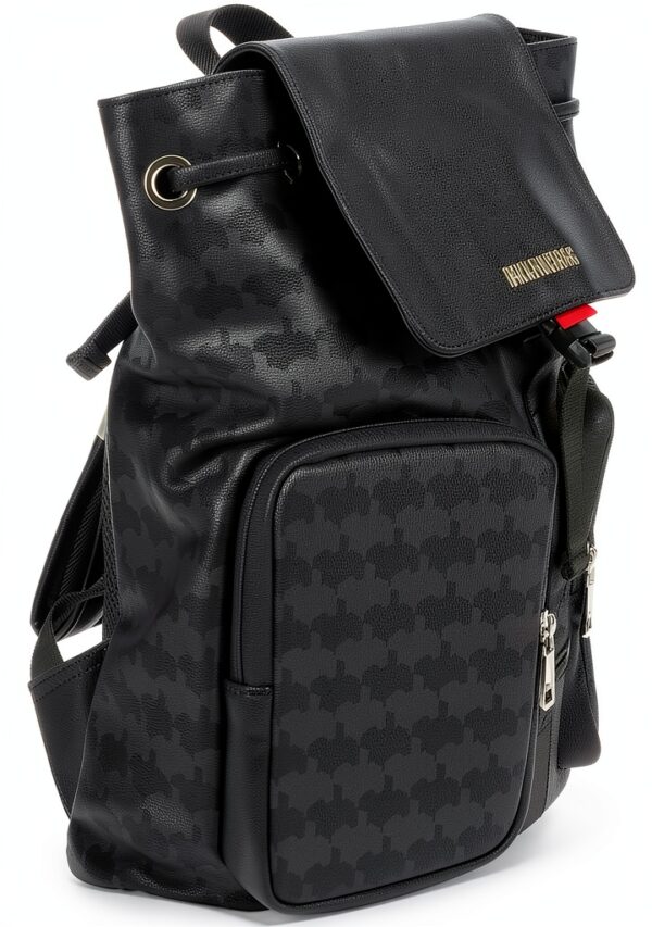Zaino Dirk Bikkembergs Ecopelle Nero Uomo Modello-5