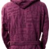 Accappatoio BIKKEMBERGS uomo cotone spugna cappuccio viola-3