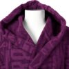 Accappatoio BIKKEMBERGS uomo cotone spugna cappuccio viola-2