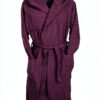 Accappatoio BIKKEMBERGS uomo cotone spugna cappuccio viola-1