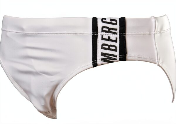Slip mare BIKKEMBERGS uomo coulisse interna White Black L-1