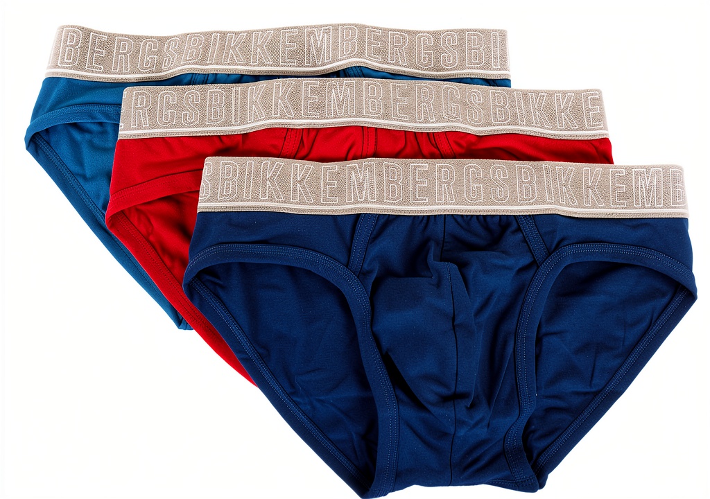 Slip uomo BIKKEMBERGS in confezione da 3 mostrati in diverse angolazioni