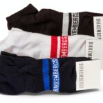 Calzini Bikkembergs Uomo Set 3 Paia Sneakers Bianco Blu Nero-0