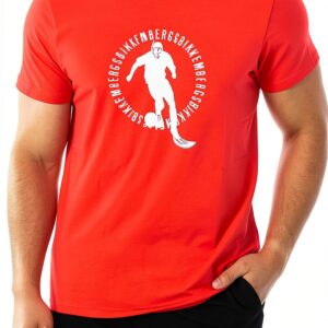 Bikkembergs T-shirt uomo cotone elastico rosso XL-0