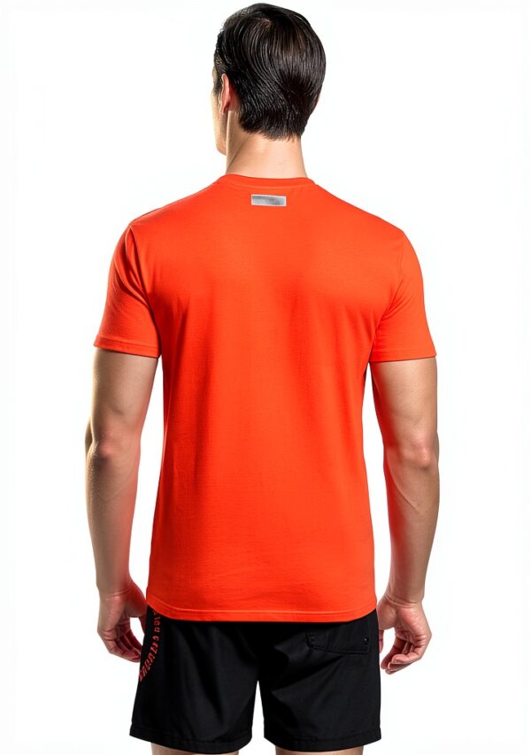 T-shirt uomo Bikkembergs arancione cotone elastan-1
