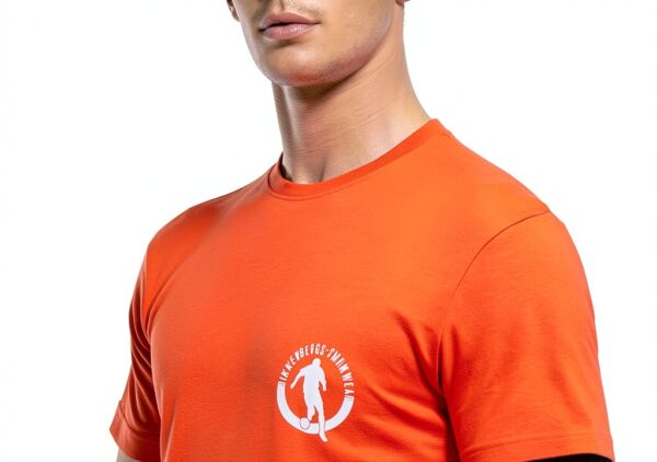 T-shirt uomo Bikkembergs arancione cotone elastan-2