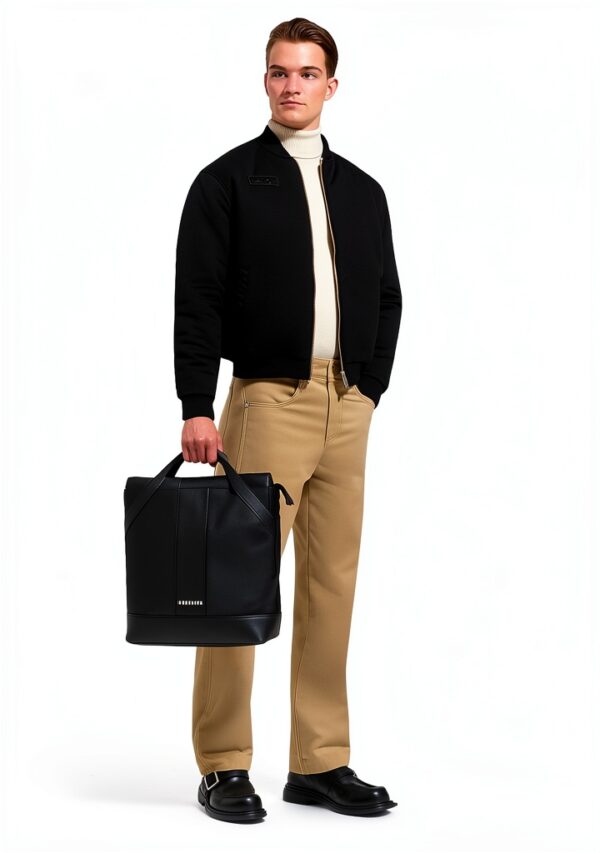 Giacca donna TWO BROTHERS BMG1024 nero con zip e patch-4