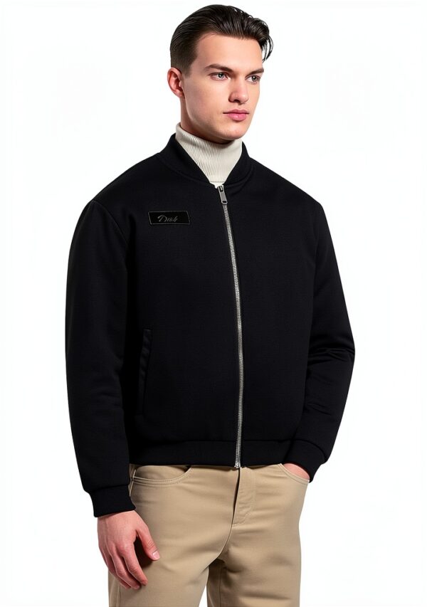 Giacca donna TWO BROTHERS BMG1024 nero con zip e patch-3