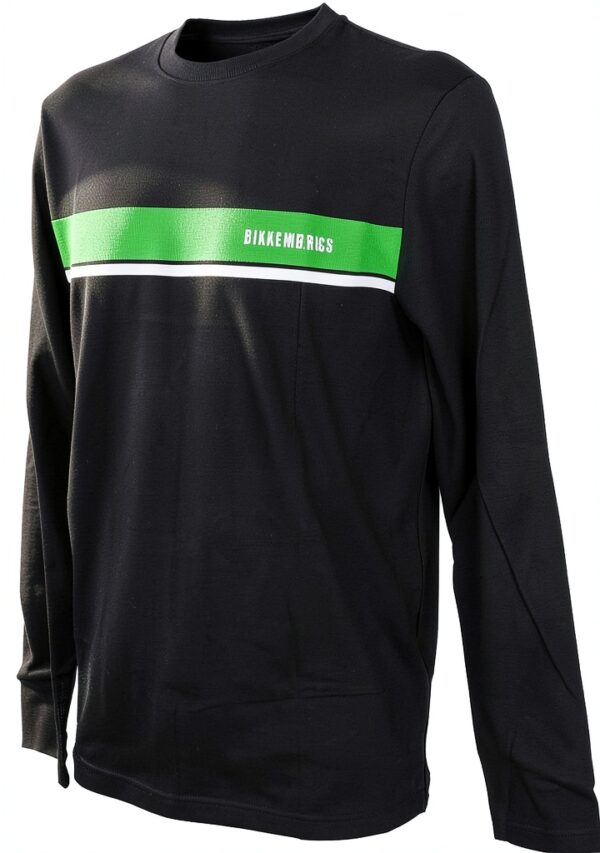Bikkembergs T-shirt uomo manica lunga girocollo modello BPC6009 nero-0