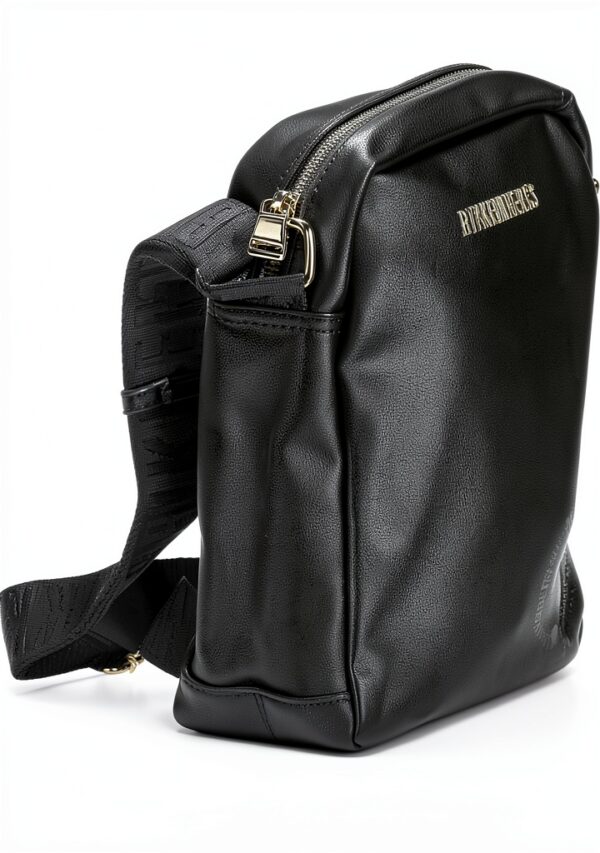 Tracolla Dirk Bikkembergs in ecopelle nera per uomo elegante-2