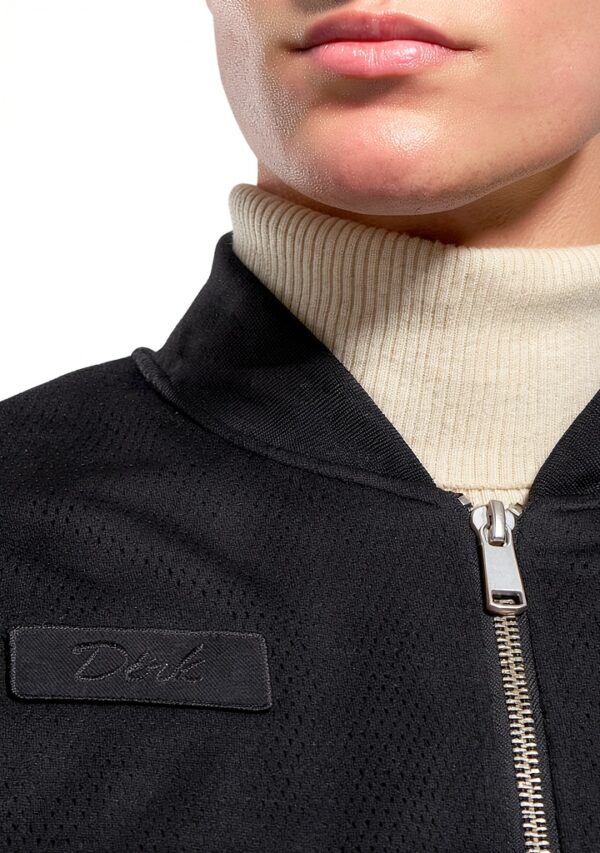 Giacca donna TWO BROTHERS BMG1024 nero con zip e patch-1