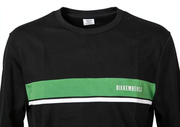 Bikkembergs T-shirt uomo manica lunga girocollo modello BPC6009 nero-2