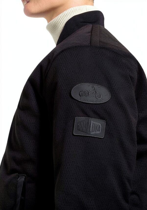 Giacca donna TWO BROTHERS BMG1024 nero con zip e patch-2