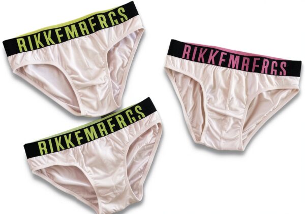 Slip uomo Bikkembergs Cotone elasticizzato Confezione 3 pezzi Bianco-0