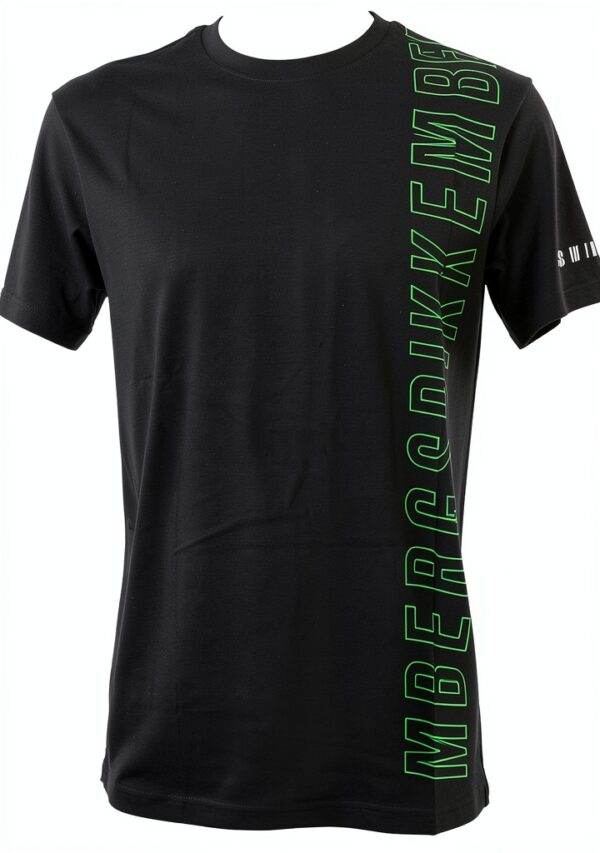 T-Shirt Uomo Bikkembergs Girocollo Cotone Puro con Stampa Nero XL-0