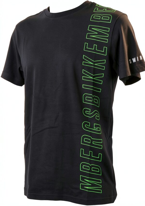 T-Shirt Uomo Bikkembergs Girocollo Cotone Puro con Stampa Nero XL-2