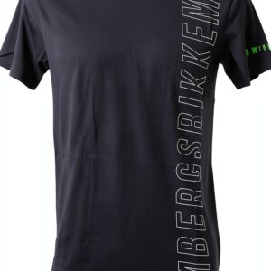 T Shirt Uomo Bikkembergs Girocollo Cotone Stampa BKK25MTS01 Navy-0