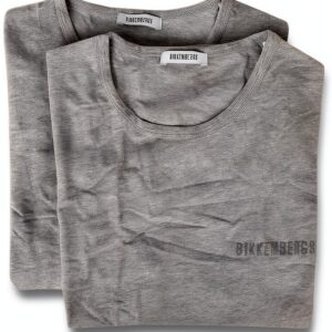 T-Shirt Uomo BIKKEMBERGS Girocollo Manica Corta Nero Grigio XXL-0