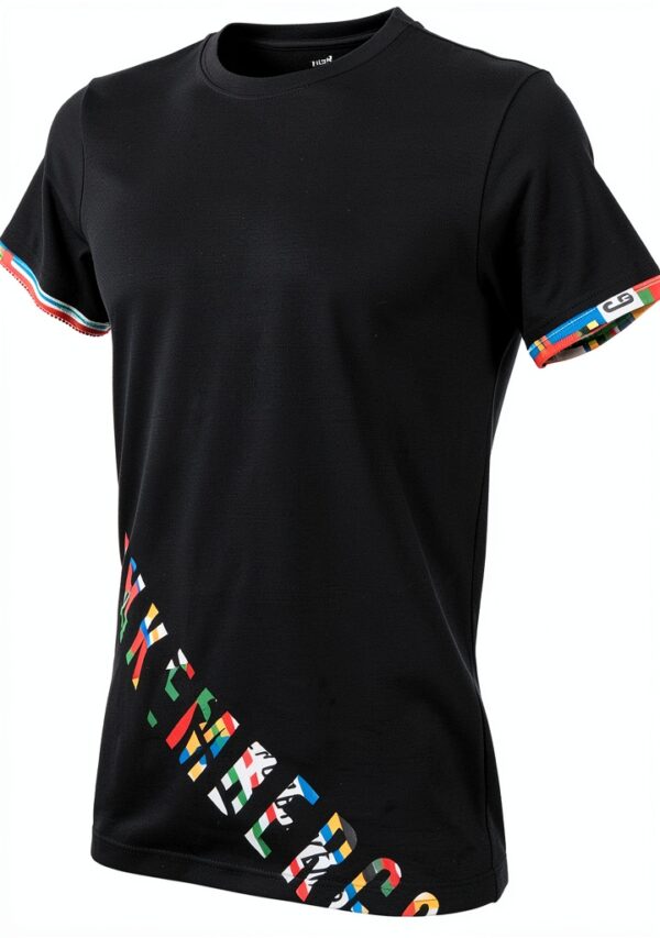 T-Shirt Uomo Maglietta Manica Corta Girocollo Olympic Print Bikkembergs Articolo VBKT04843-0