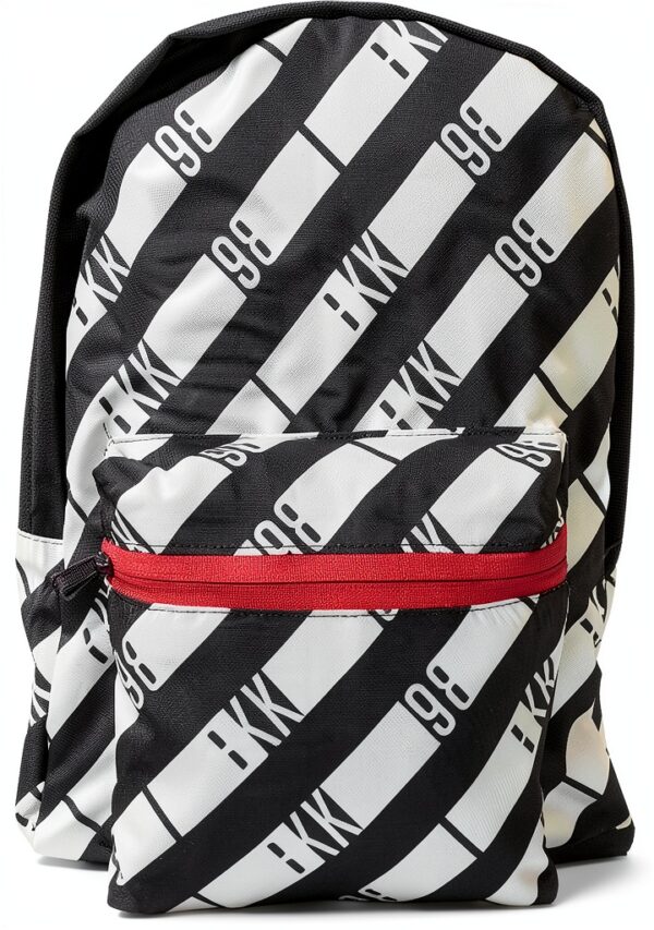Zaino BIKKEMBERGS ZAINO Nero Bianco Unisex Taglia Unica Poliestere-0