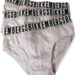 Slip Uomo Bikkembergs Confezione 3 Pezzi Mutande Elastico a Vista Cotone Elasticizzato Underwear Articolo BKK1USP01TR TRIPACK-0
