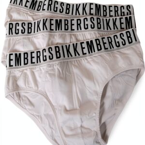 Slip Uomo Bikkembergs Confezione 3 Pezzi Mutande Elastico a Vista Cotone Elasticizzato Underwear Articolo BKK1USP01TR TRIPACK-0