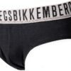 Slip Uomo Bikkembergs Confezione 3 Pezzi Mutande Elastico a Vista Cotone Elasticizzato Underwear Articolo BKK1USP01TR TRIPACK-2