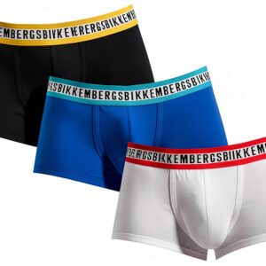 Boxer uomo Bikkembergs 3 pezzi elastico cotone Black/Blue/White L-0