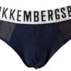 Slip Uomo Bikkembergs Confezione 3 Pezzi Mutande Elastico a Vista Cotone Elasticizzato Underwear Articolo BKK1USP01TR TRIPACK-1