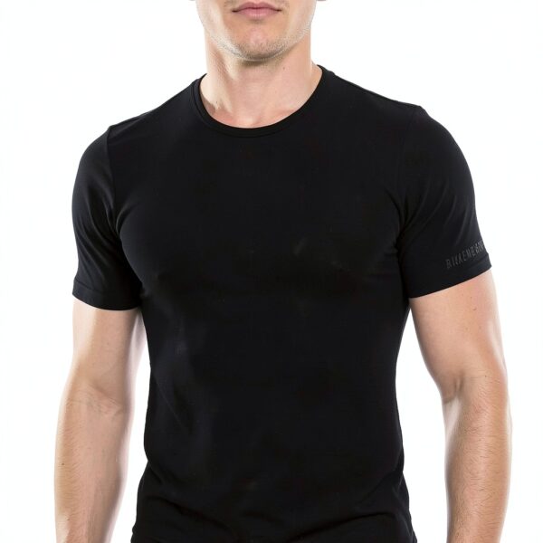 Bikkembergs T Shirt a Maniche Corte in bambù da Uomo BKK1UTS03SI-1