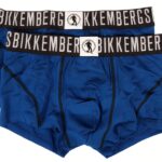 Boxer Uomo Bikkembergs Confezione 2 Boxer Cotone elesticizzato Elastico a Vista Underwear Articolo BKK1UTR06BI BI Pack Trunk-0