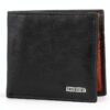Bikkembergs Portafoglio uomo pelle articolo 7BDD9105 DB-METAL PLATE 2.0 BILLFOLD 8C/C, B74 - Black/Orange, UNICA - ONE SIZE-0