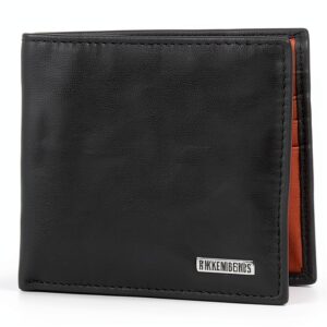 Bikkembergs Portafoglio uomo pelle articolo 7BDD9105 DB-METAL PLATE 2.0 BILLFOLD 8C/C, B74 - Black/Orange, UNICA - ONE SIZE-0