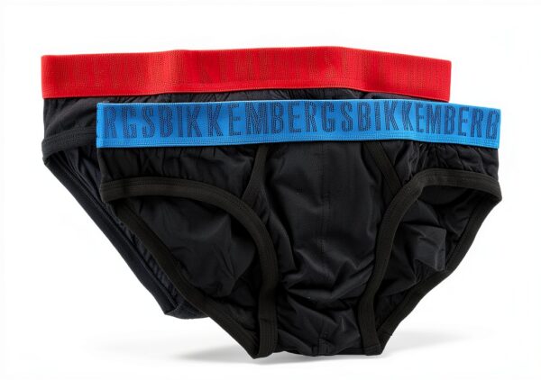 Bikkembergs Slip Uomo Confezione 3 Pezzi Mutande Elastico a Vista Cotone Elasticizzato Underwear Articolo BKK1USP02TR Tri-Pack-0