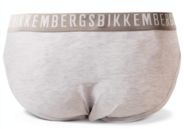 Slip Uomo Bikkembergs Tri-Pack Cotone Elasticizzato Melange Grey XXL-3